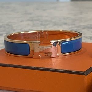 Authentic Hermes Rose Gold Plated H Bracelet